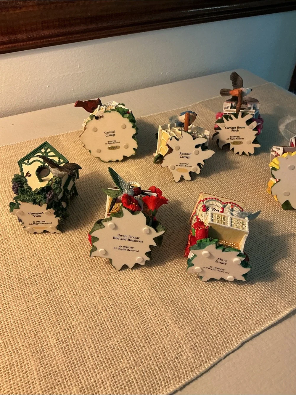 HC Mini Birdhouse Figurine Set of 7